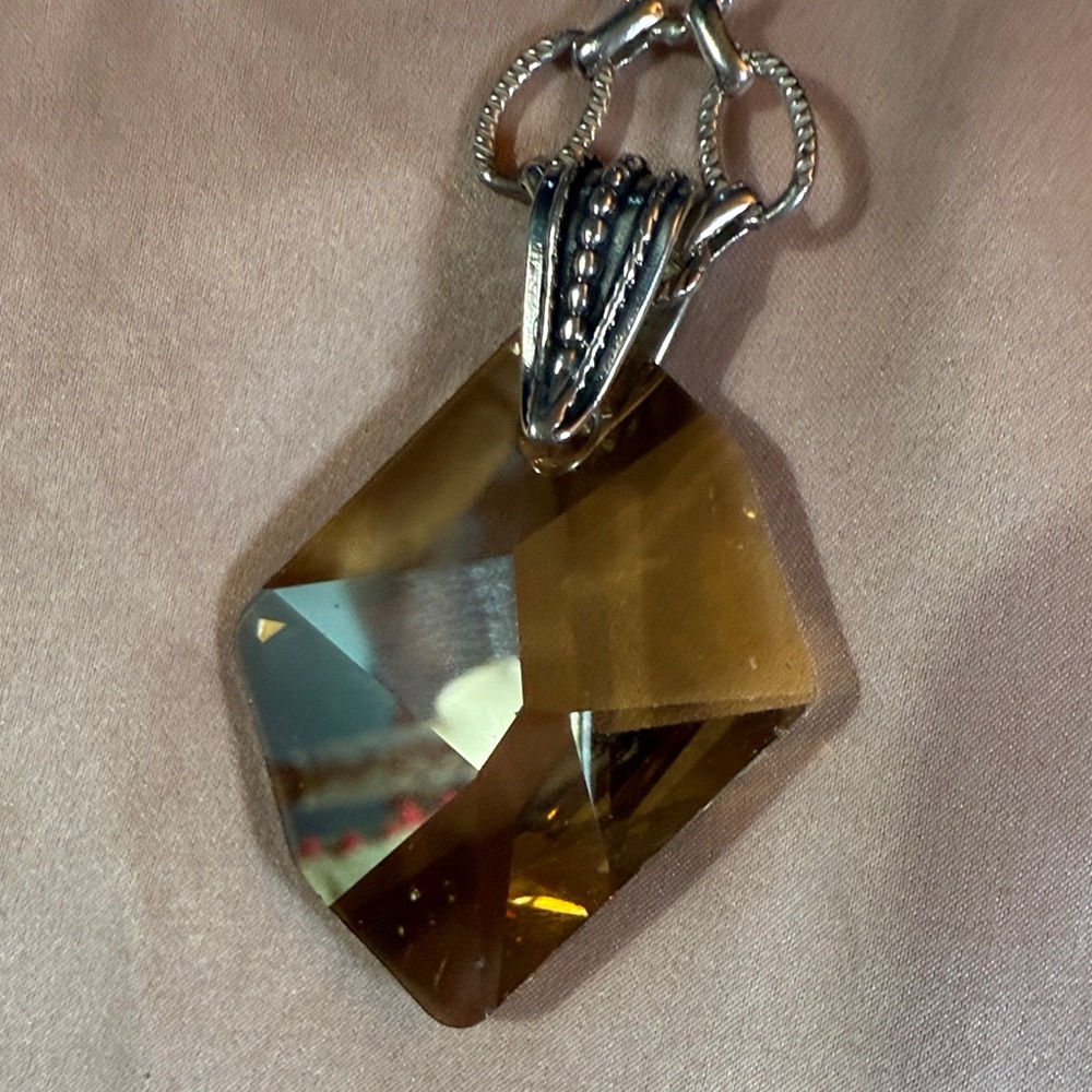 Custom HAND made - Vintage Swarovski Crystal NECKLACE statement 925 SS 40g long